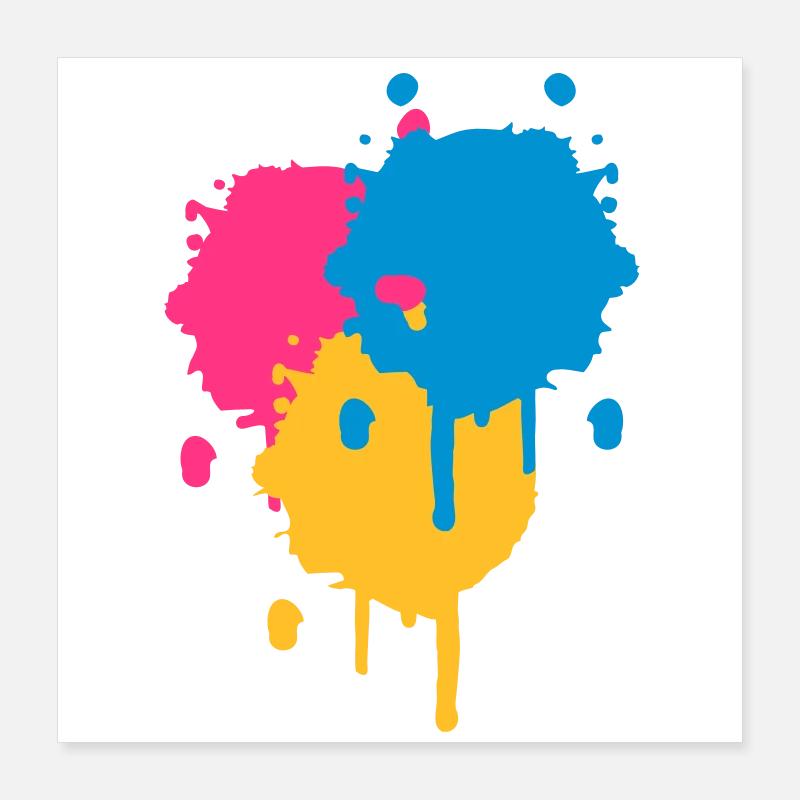 Trois points lumineux de couleur dans le style Poster 40 x 40 cm
