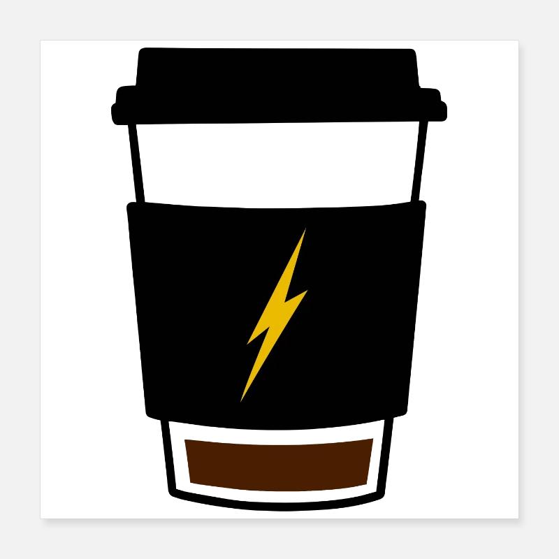 Café Battery faible Poster 40 x 40 cm