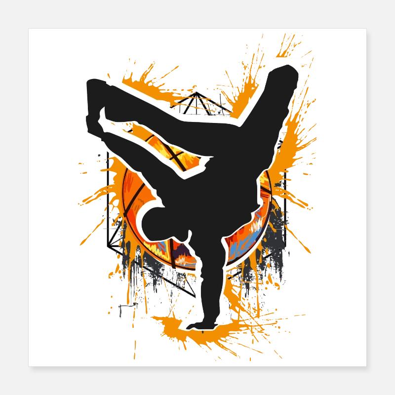Breakdance - Breakdancer - Breakdancing - Bboy Poster 16" x 16" (40x40 cm)