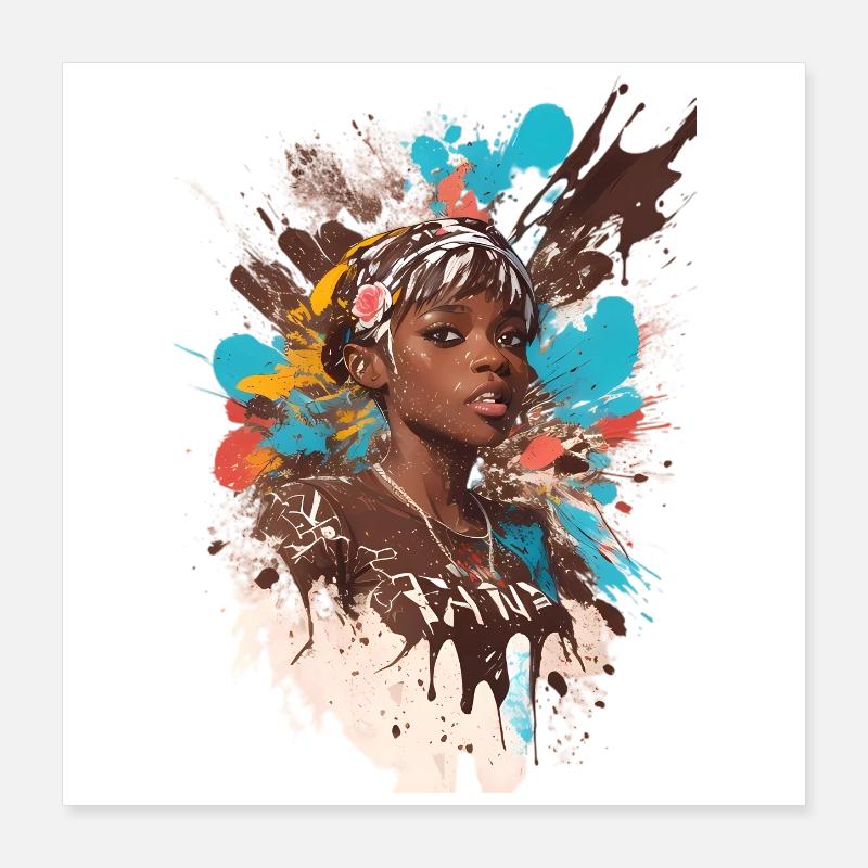 Dame douce Poster 40 x 40 cm