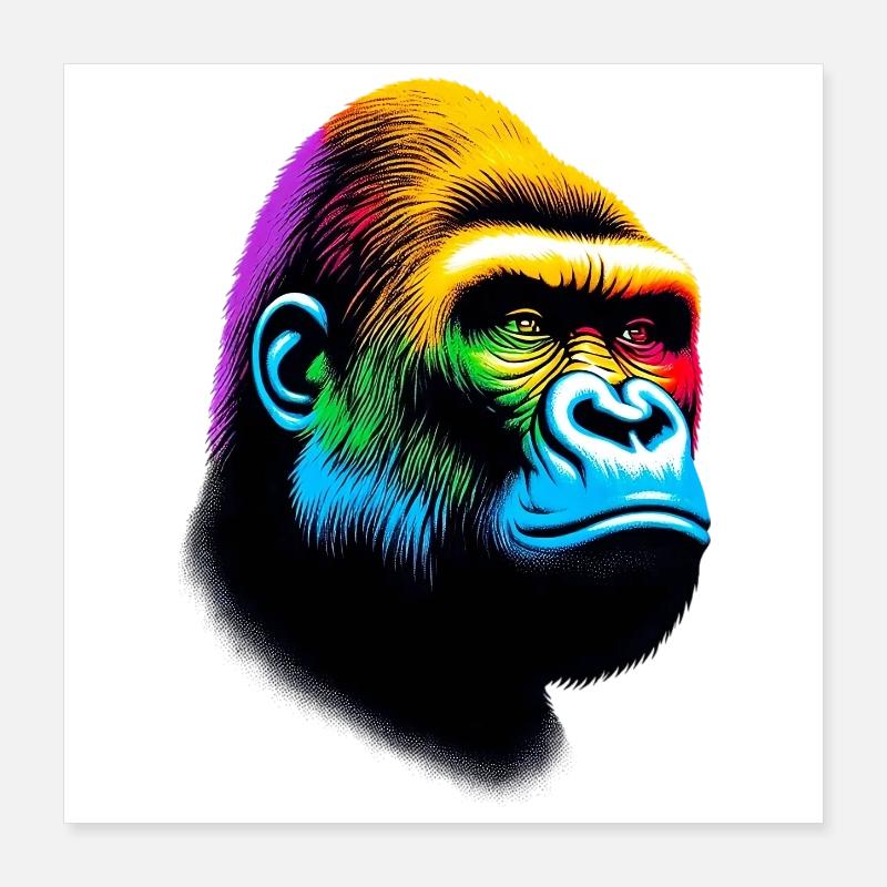 Gorilla Poster 40x40 cm