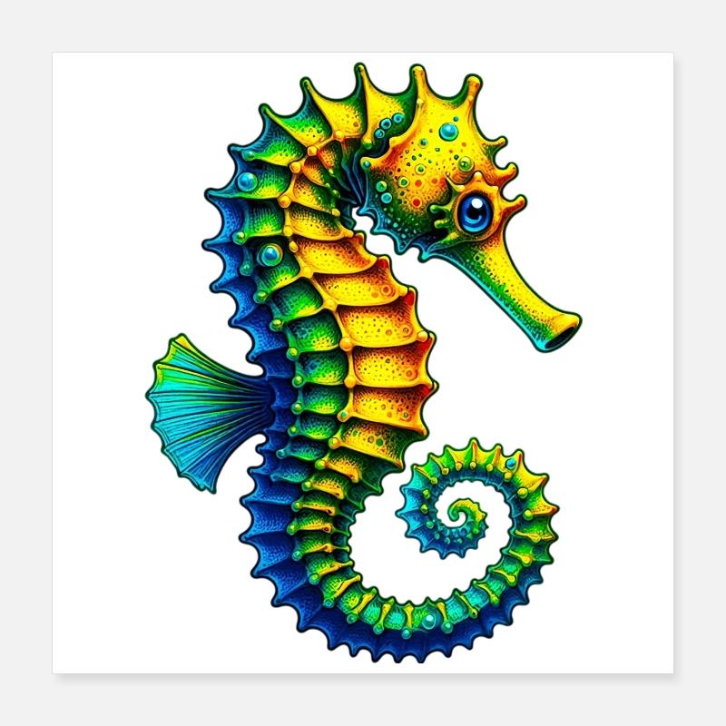 Hippocampe Poster 40 x 40 cm