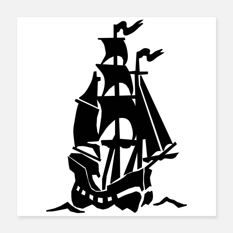 Ship Poster 16" x 16" (40x40 cm)