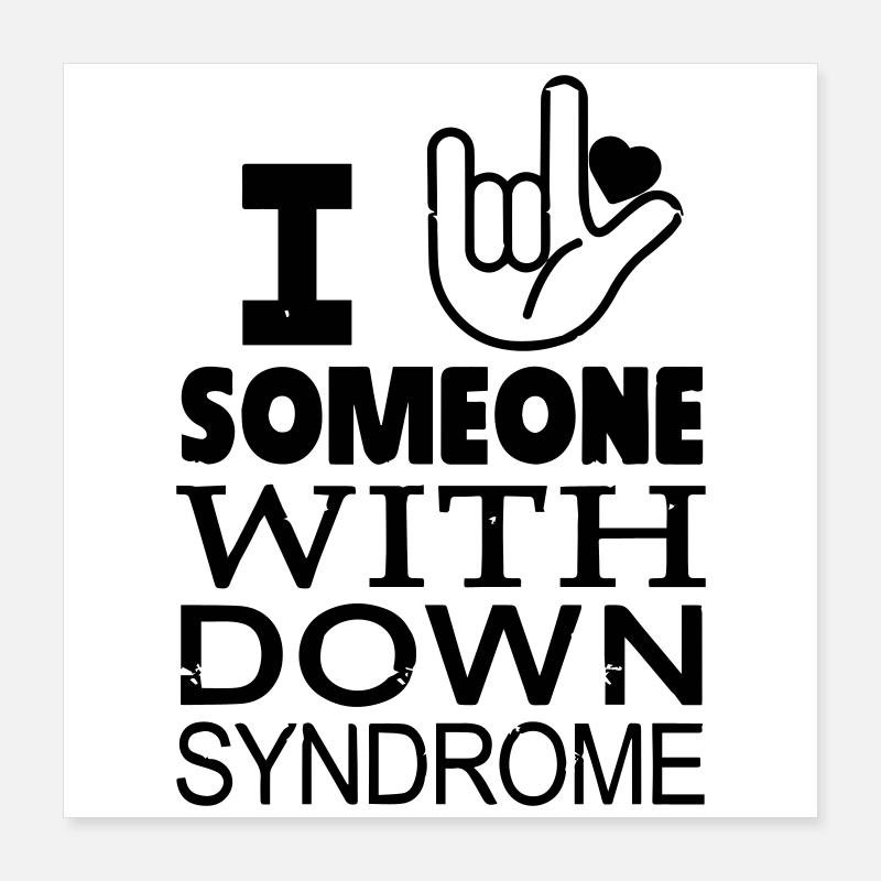 Amoureux du syndrome de Down Poster 40 x 40 cm