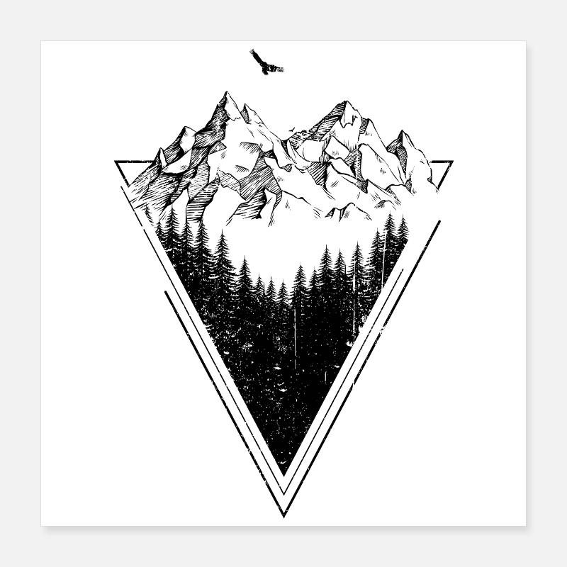 Berg Poster 40x40 cm