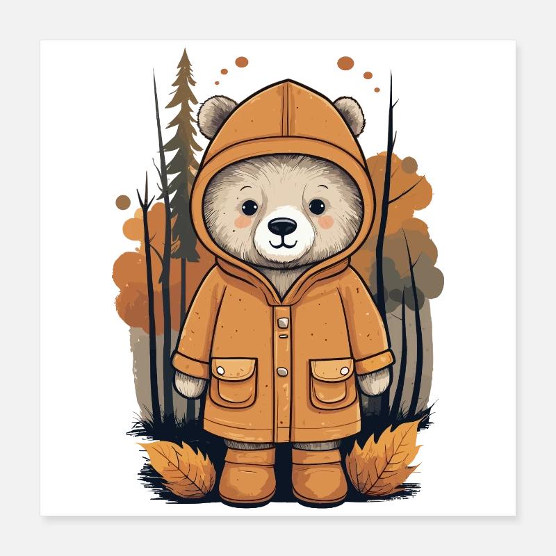 Ours mignon Poster 40 x 40 cm