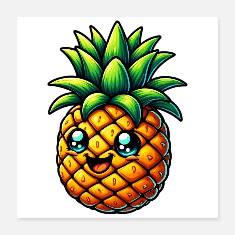 Ananas Poster 40x40 cm