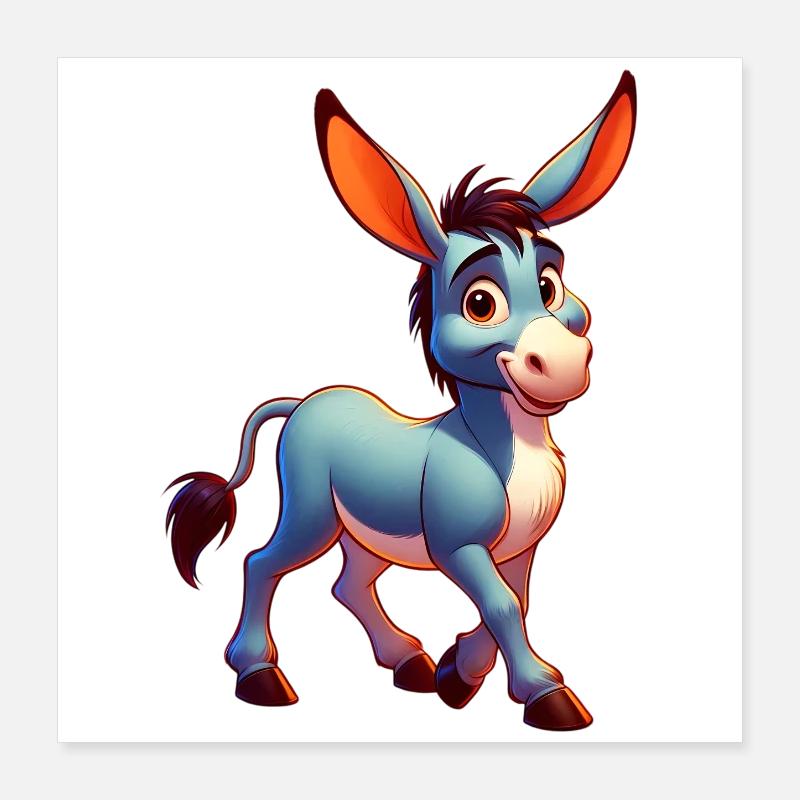 Mule âne Poster 40 x 40 cm