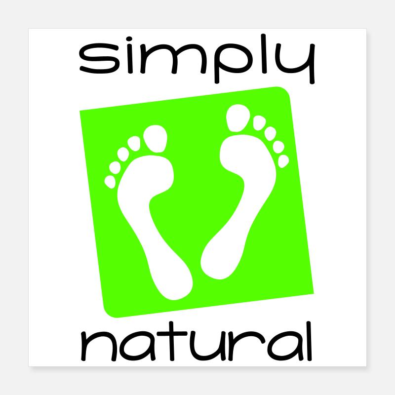 Simplement pieds nus | simplement pieds nus tout simplement naturel 2C Poster 40 x 40 cm
