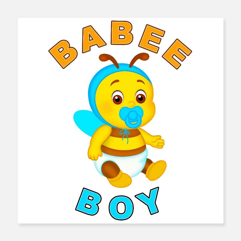 BABEE Junge mit Text Poster 40x40 cm