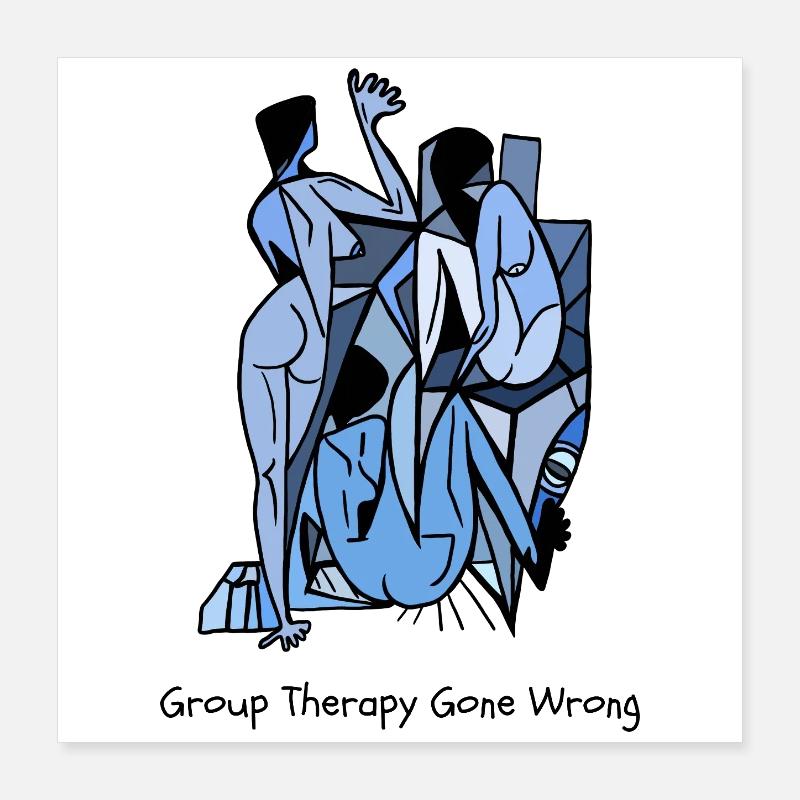 Group Therapy Gone Wrong Poster 16" x 16" (40x40 cm)