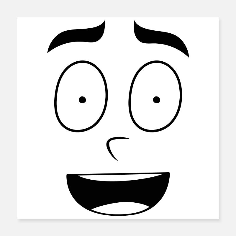 Avec Happy Face Poster 40 x 40 cm