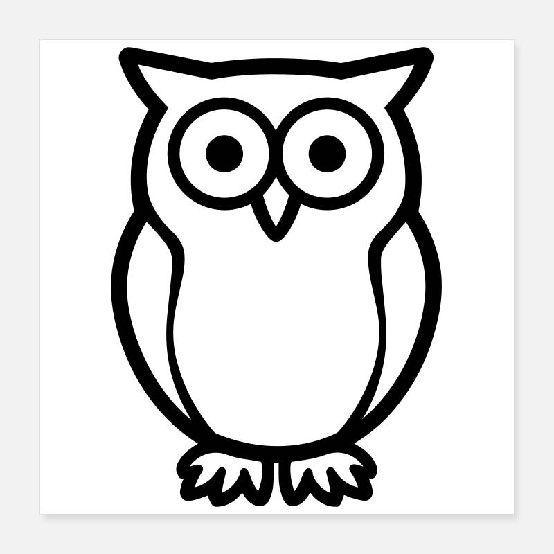 chouette Poster 40 x 40 cm