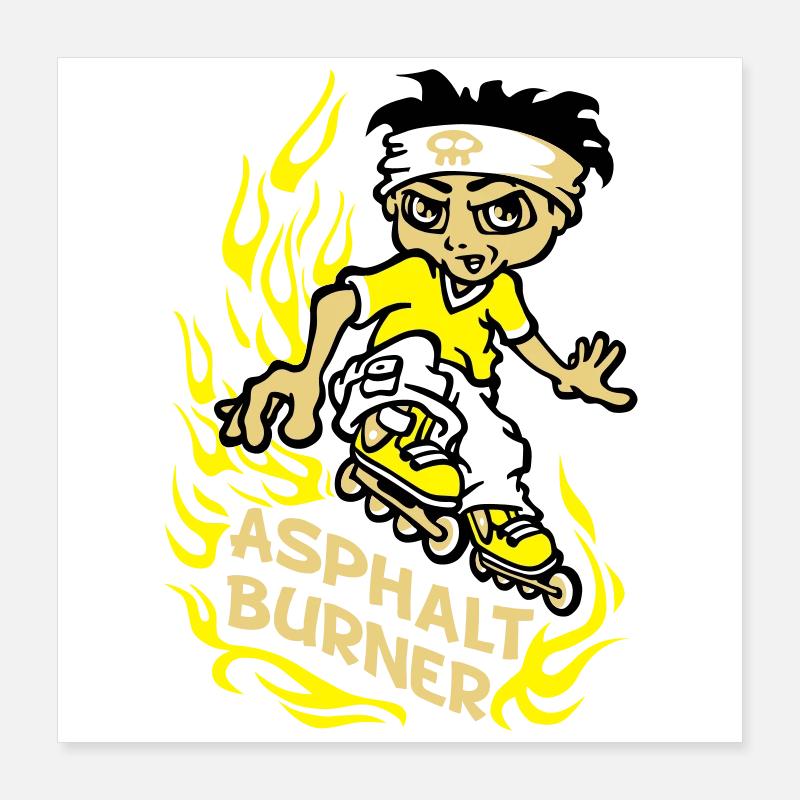 Asphalt burner Poster 16" x 16" (40x40 cm)