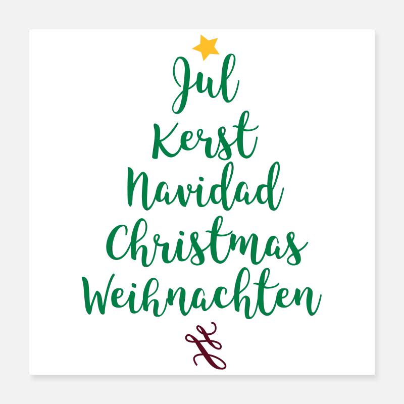 Weihnachtsbaum Poster 40x40 cm
