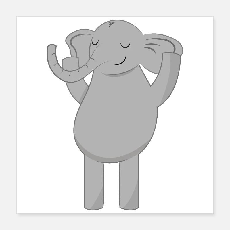 Éléphant éléphant Poster 40 x 40 cm