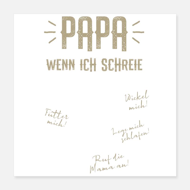 Papas Anleitung Poster 40x40 cm