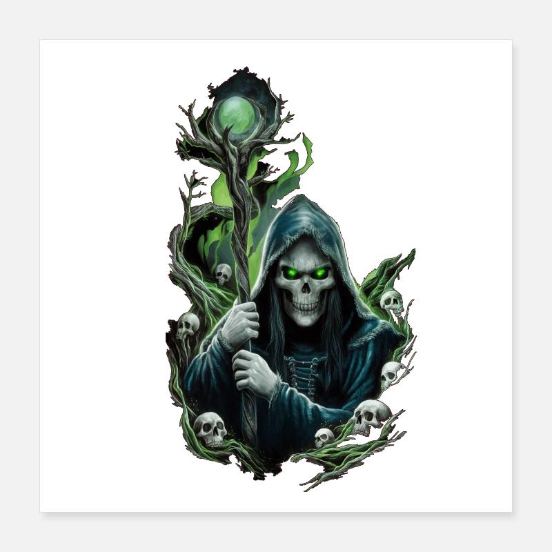 Sorcier halloween Poster 40 x 40 cm