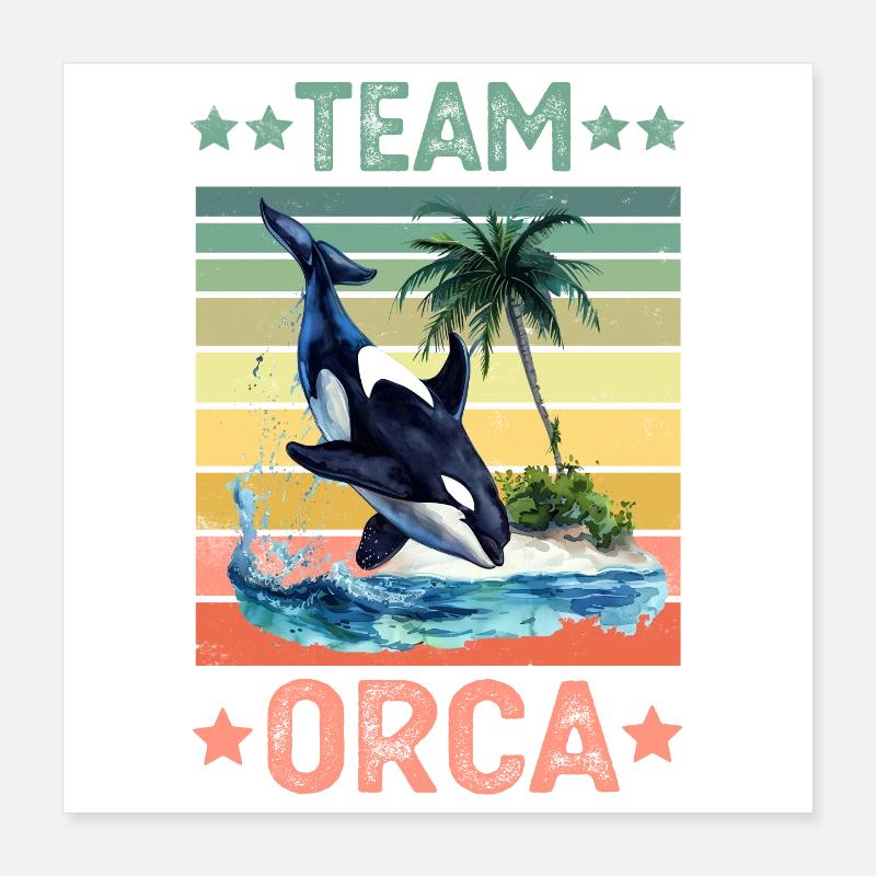 Orca Killerwal Poster 40x40 cm