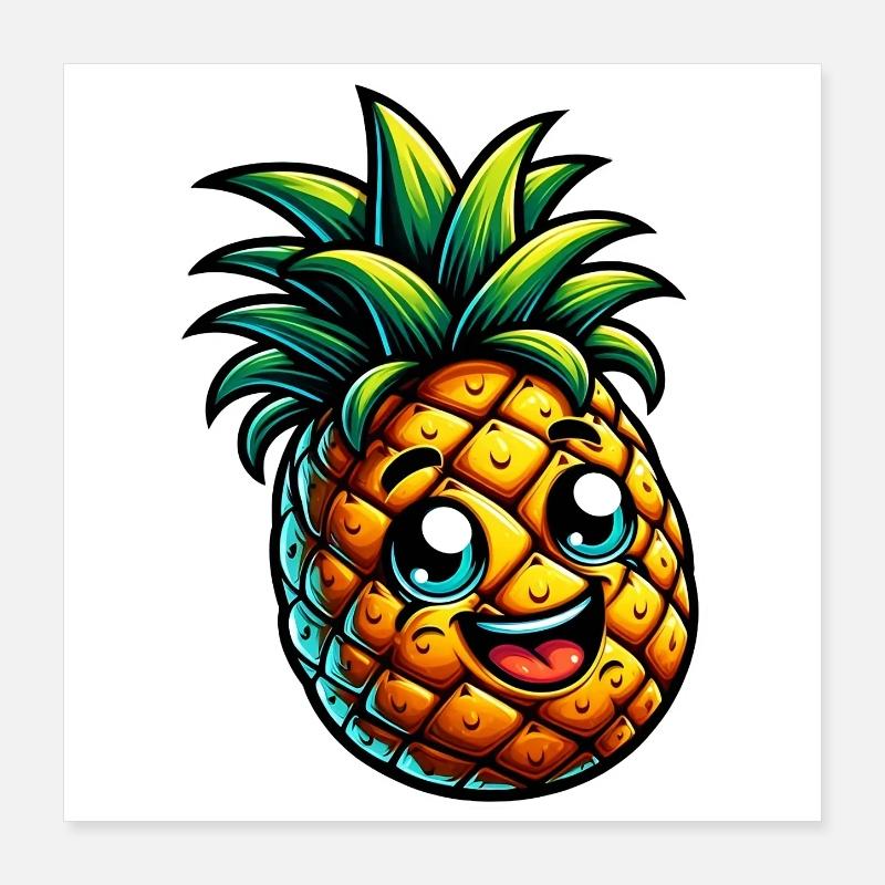 Pineapple Poster 16" x 16" (40x40 cm)