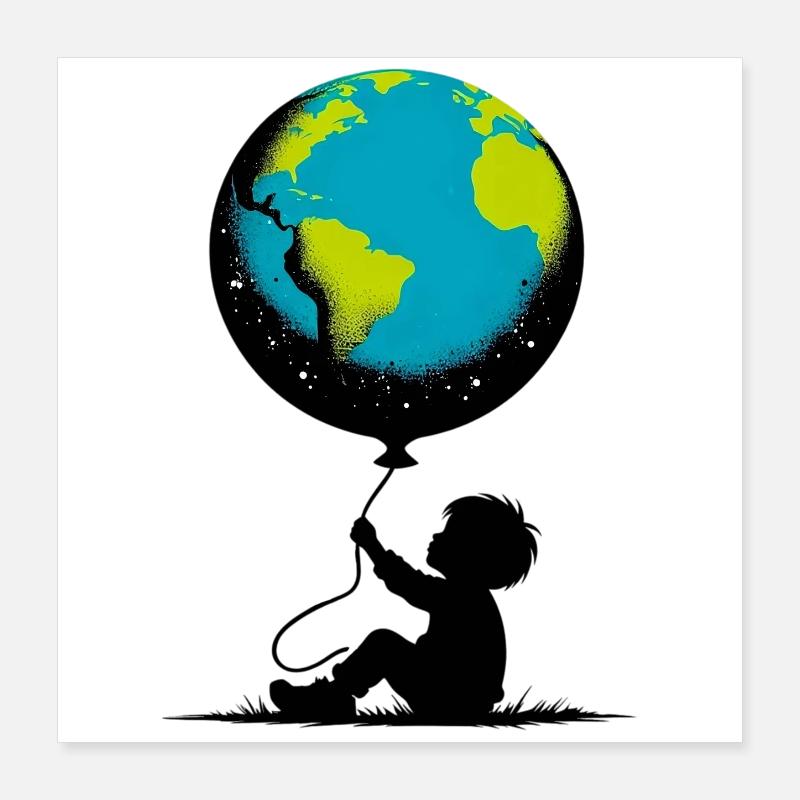 Planet Erde Poster 40x40 cm
