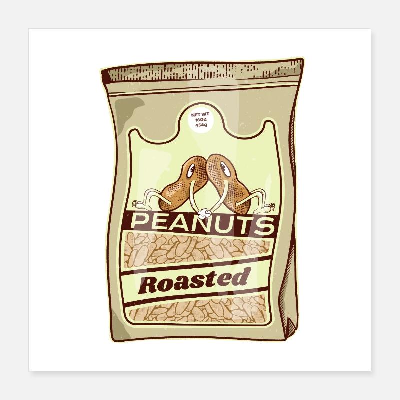 Roasted Peanuts Retro Pack Poster 16" x 16" (40x40 cm)