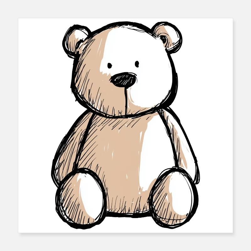 teddy bear, teddy bear, cute little teddy bear Poster 16" x 16" (40x40 cm)