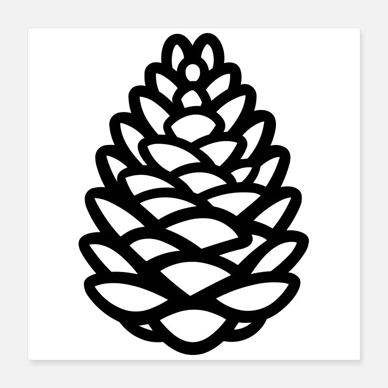 Pine Cone Poster 16" x 16" (40x40 cm)