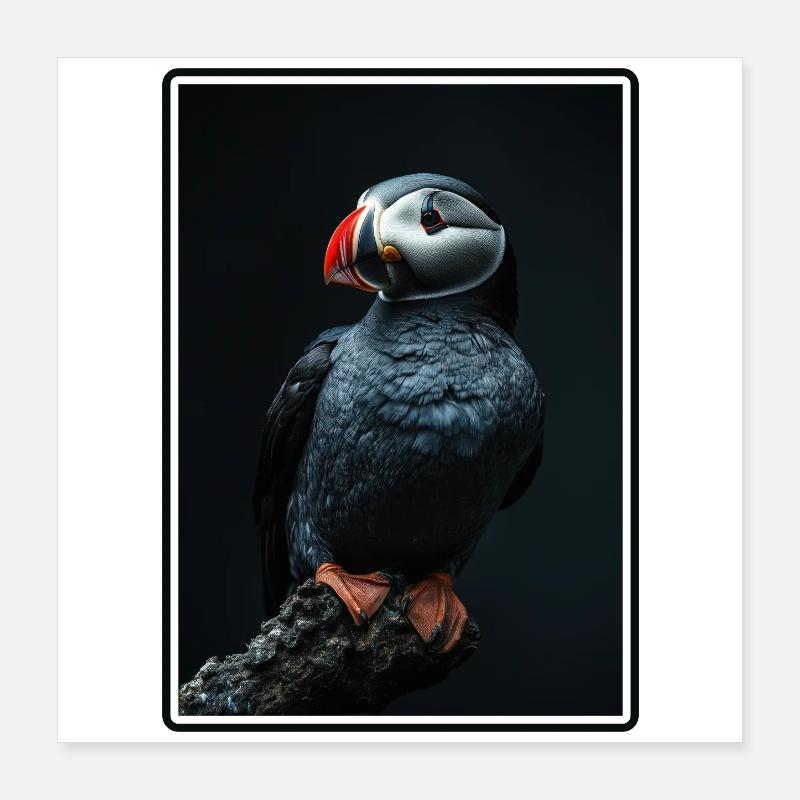 Macareux Papageientaucher Poster 40 x 40 cm