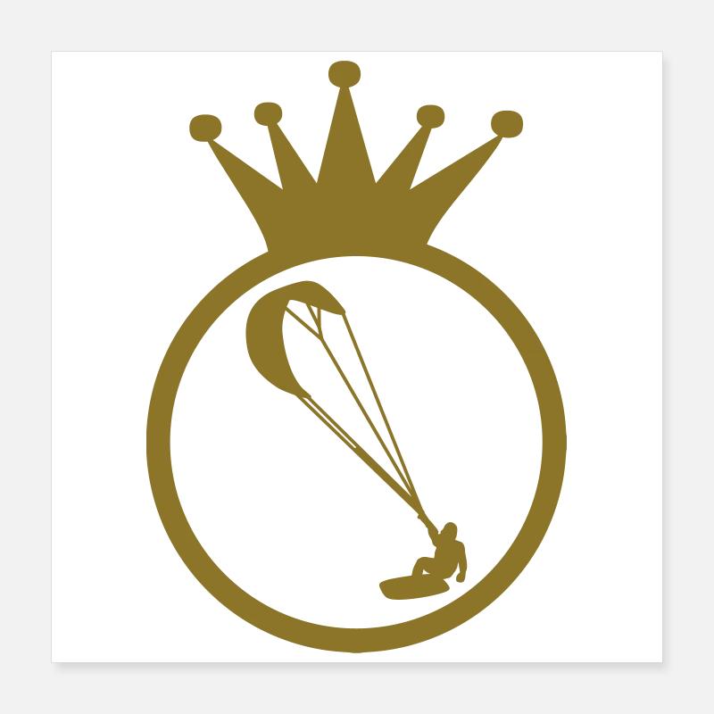 Kiteboarding / Kitesurfing / Kitesurf / Poster 40 x 40 cm