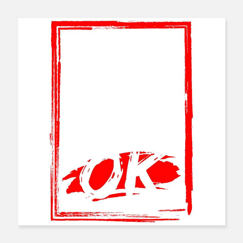 Bestätigendes Muster mit energischem Stil Poster 40x40 cm