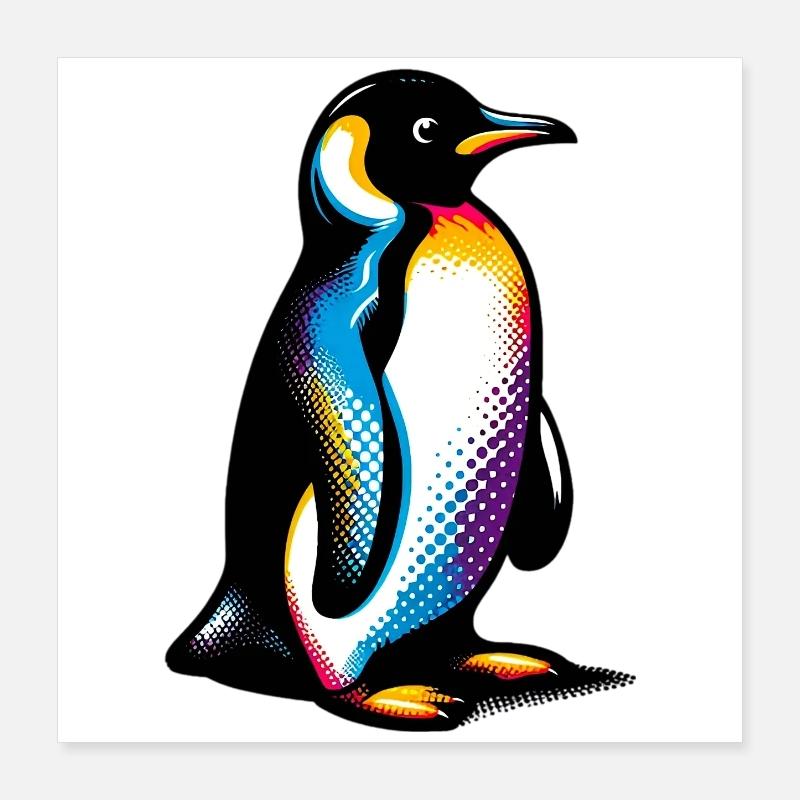 Pingouin Poster 40 x 40 cm