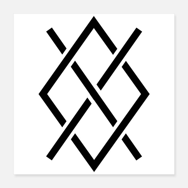 Gungnir couleur noire Poster 40 x 40 cm