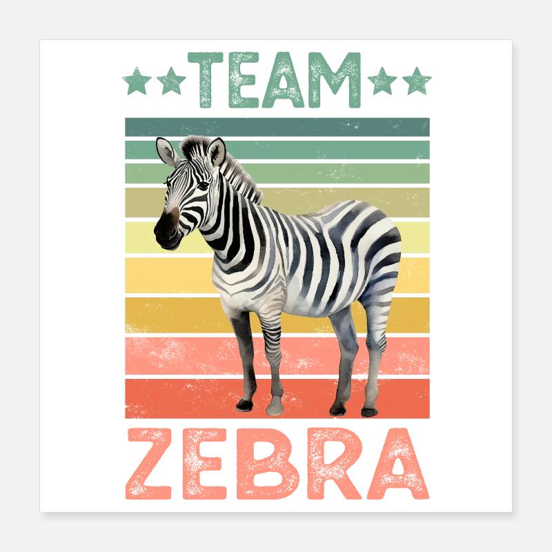 Zèbre Poster 40 x 40 cm