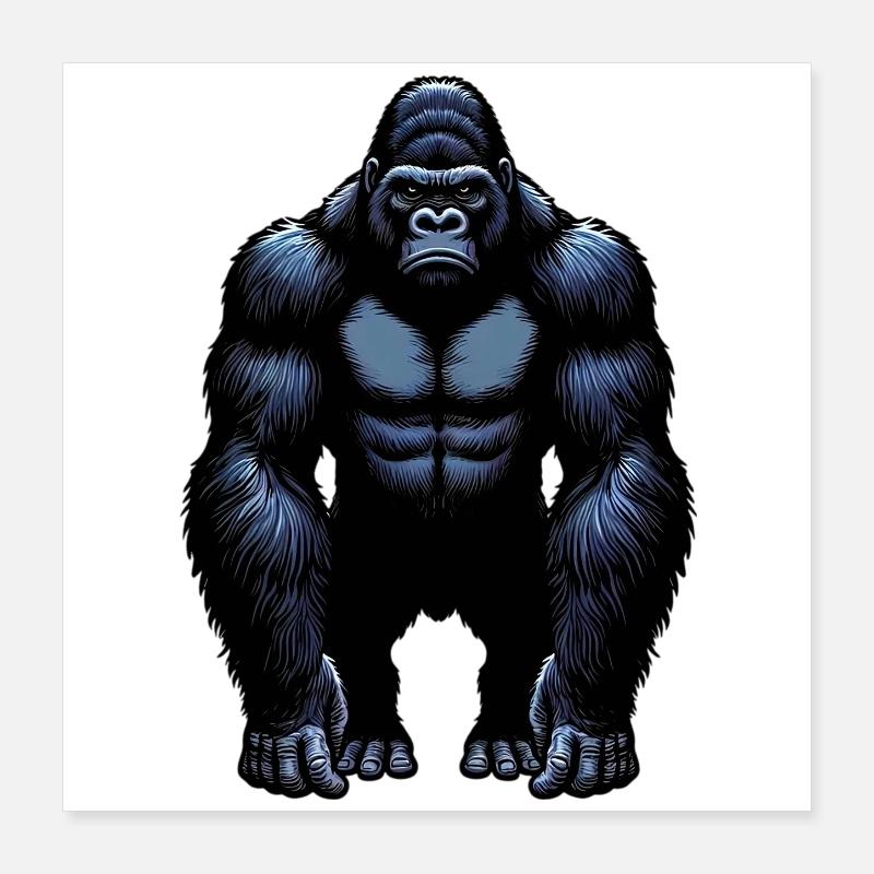 Gorille Poster 40 x 40 cm
