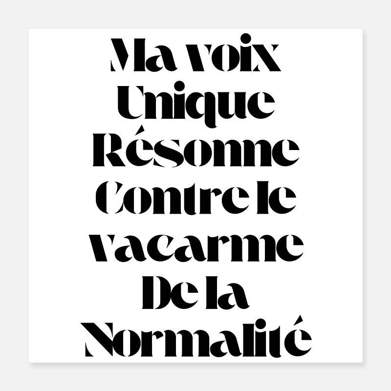 My unique voice resonates Poster 16" x 16" (40x40 cm)