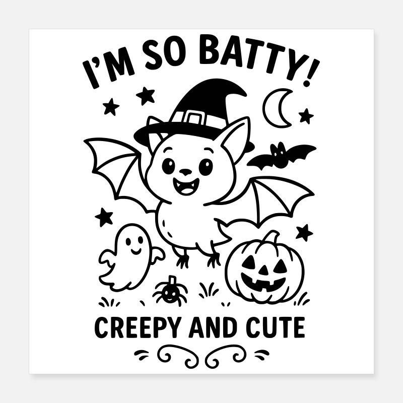 Batty Poster 16" x 16" (40x40 cm)