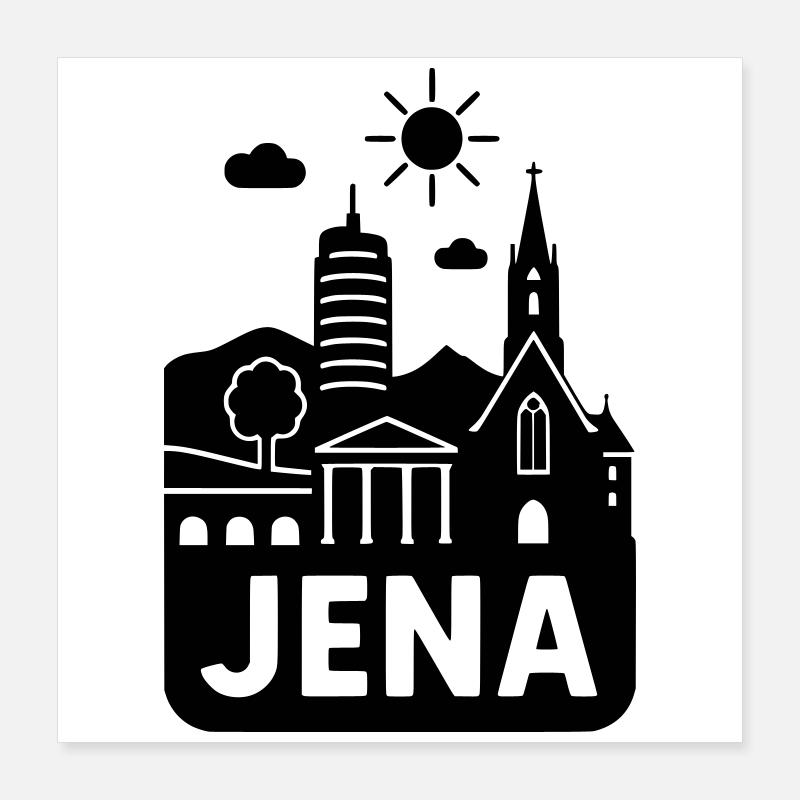 jena silhouette Poster 40x40 cm