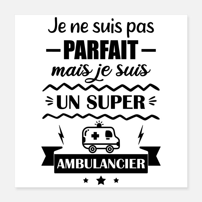 Super Emergency Ambulance Poster 16" x 16" (40x40 cm)