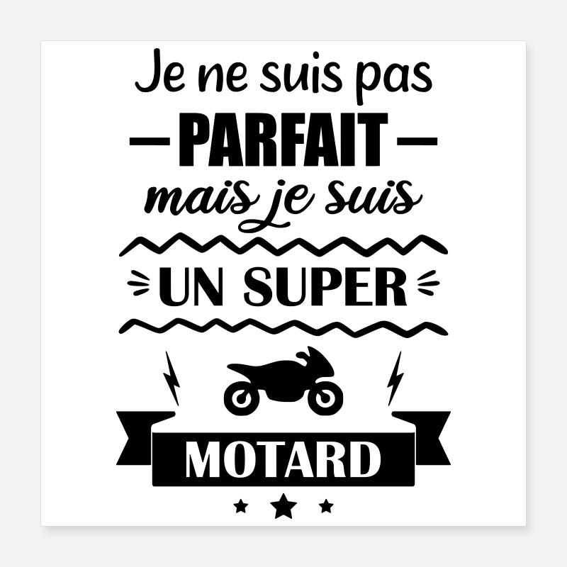 Nicht perfekt, aber toller Biker Poster 40x40 cm