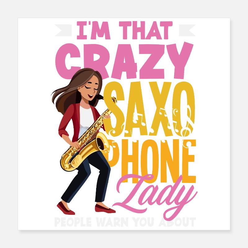 Saxophone Poster 40 x 40 cm