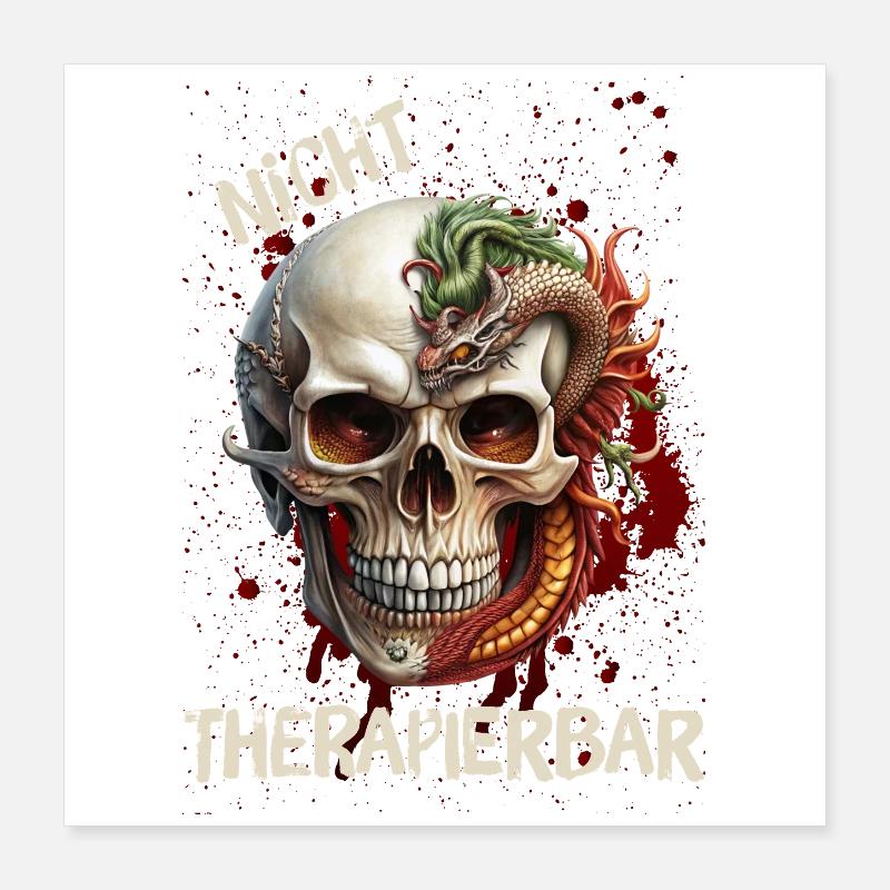 Nicht Therapierbar Poster 40x40 cm
