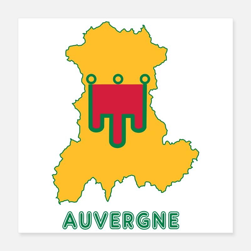 Auvergne Poster 40 x 40 cm