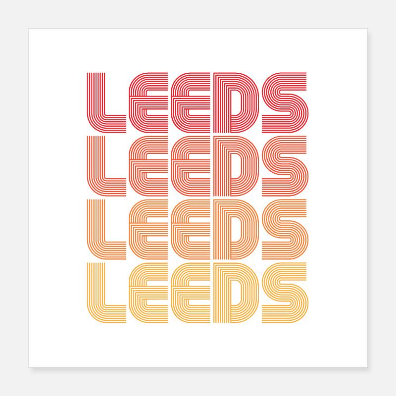 Leeds Gradient Repeats Poster 40x40 cm