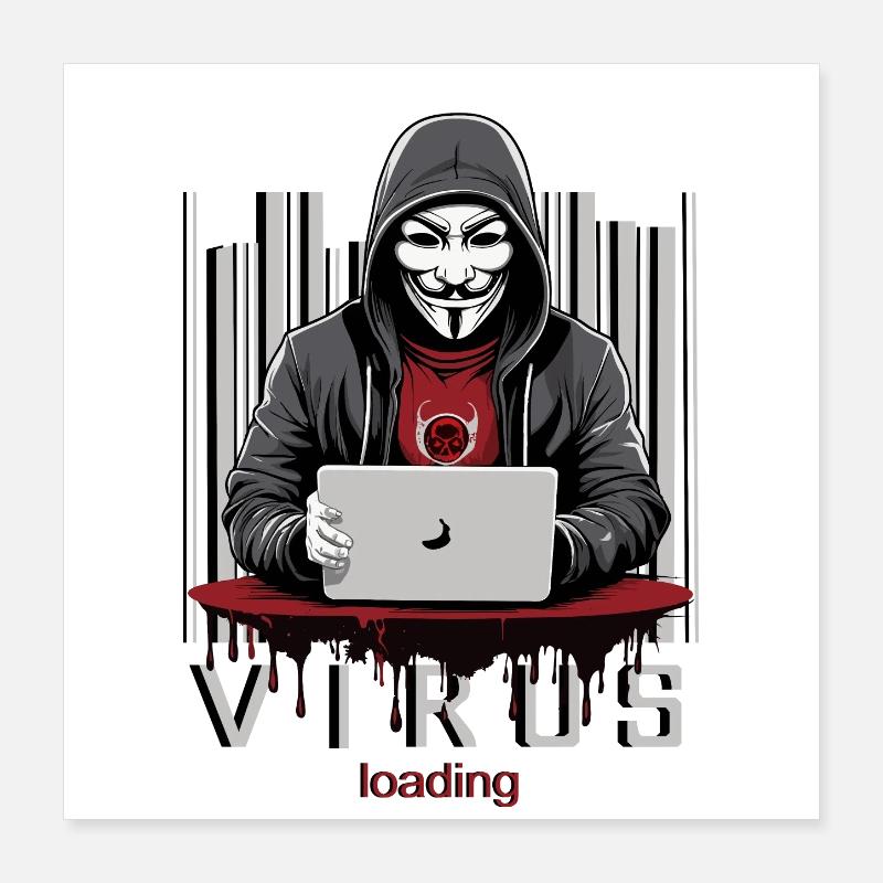 Anonymous Hacker Poster 16" x 16" (40x40 cm)