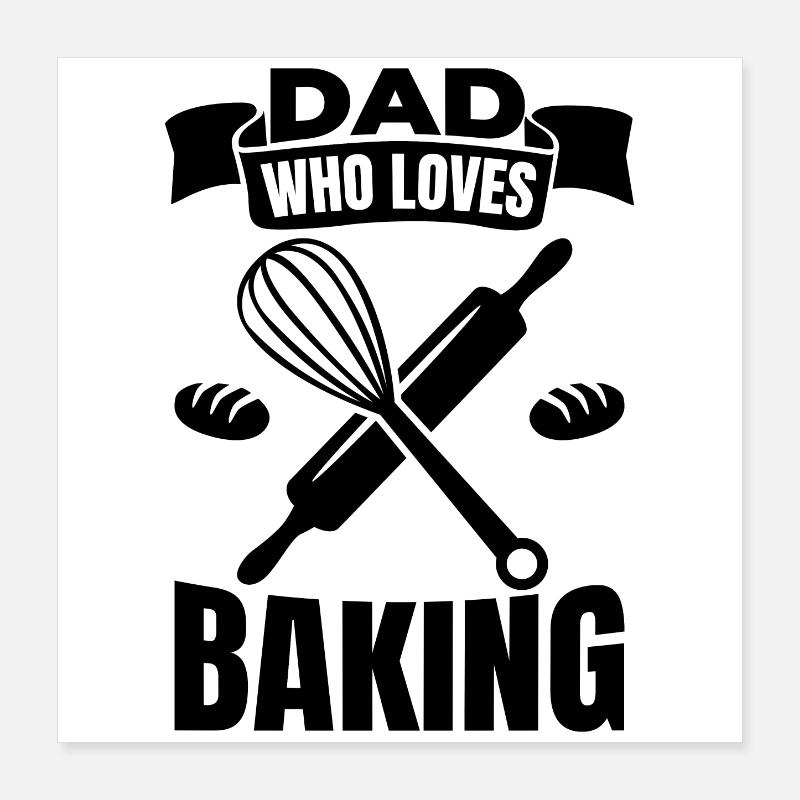 Bäcker Papa Poster 40x40 cm
