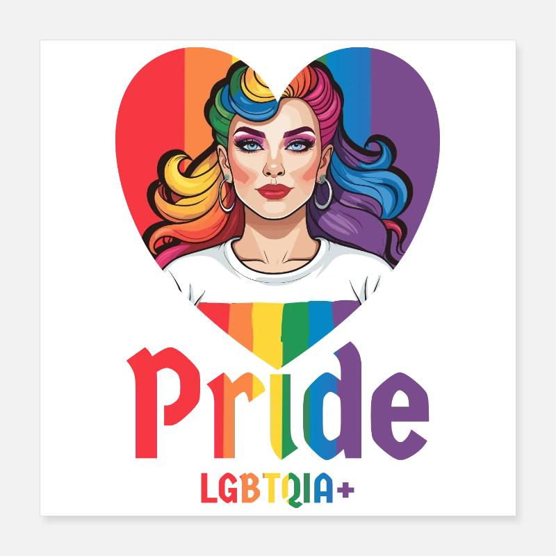 Fierté LGBT Poster 40 x 40 cm
