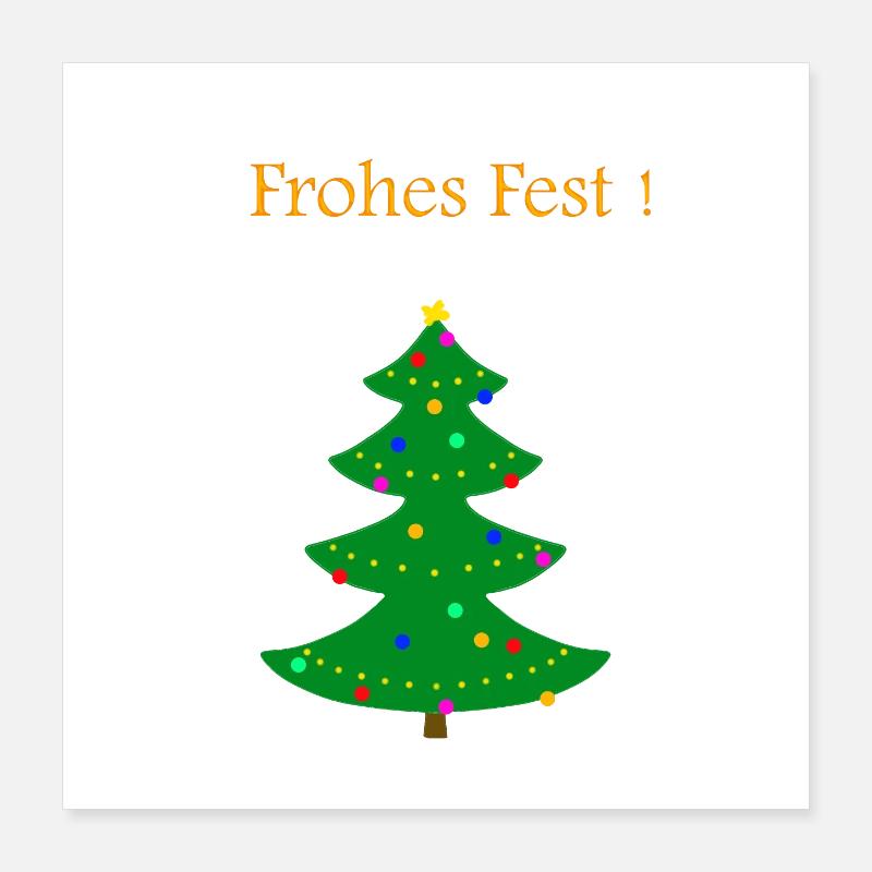 Arbre de Noël Joyeux Noël Poster 40 x 40 cm