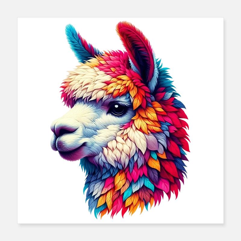 Alpaca Poster 16" x 16" (40x40 cm)