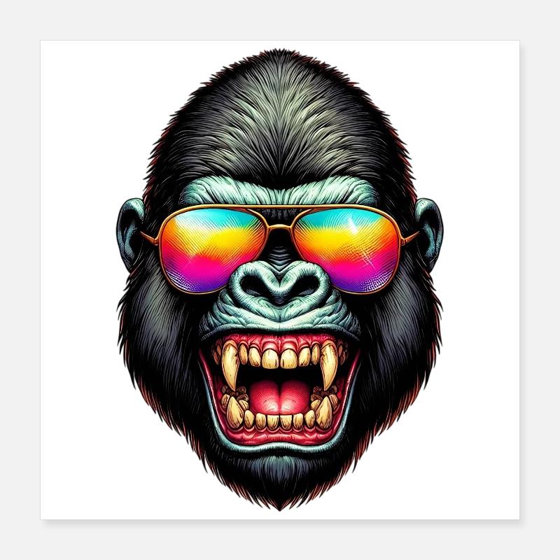 Gorille Poster 40 x 40 cm